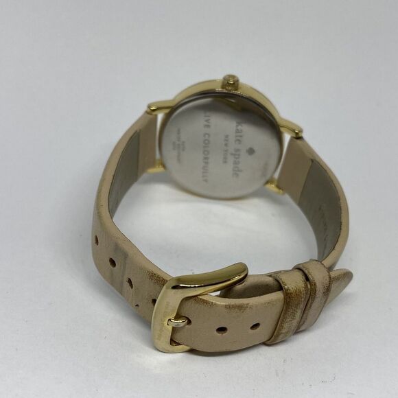 Kate Spade New York Metro 0073 Women Beige Leather Analog Dial Wrist Watch MP653 main image 4